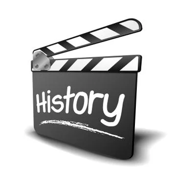 Clapper board history Stock Illustration