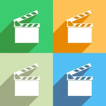 Clapper board icon イラスト素材