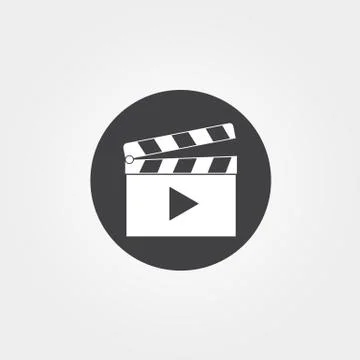 Clapper board icon Illustrazione stock