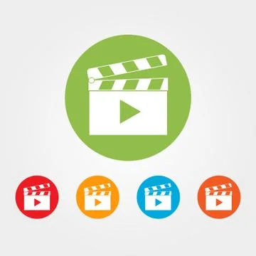 Clapper board icon Stock Illustration