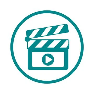 Clapper board  icon. Stock Illustration