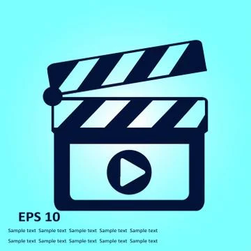 Clapper board  icon. Stock Illustration