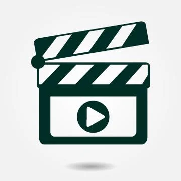 Clapper board  icon. Stock Illustration