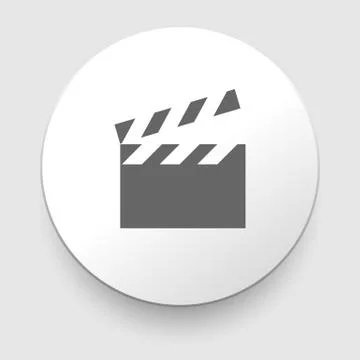 Clapper board isolated with clipping path included Stock Illustration