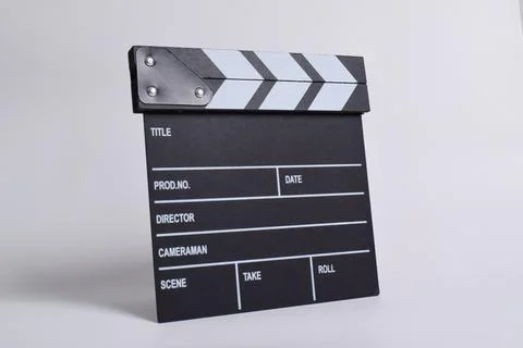 Clapper board isolated on white background Stock Photos