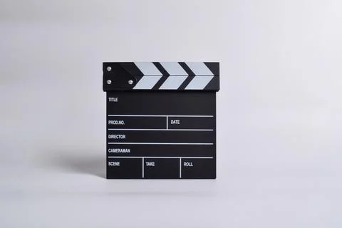 Clapper board isolated on white background Stock Photos