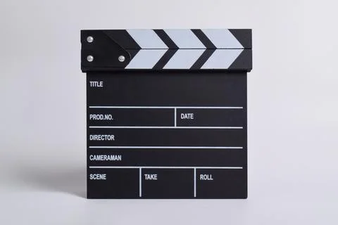 Clapper board isolated on white background Stock Photos