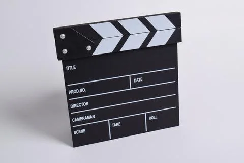 Clapper board isolated on white background Stock Photos