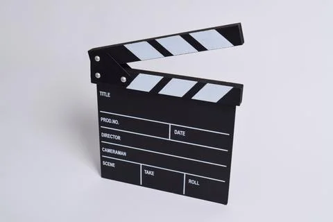 Clapper board isolated on white background Stock Photos