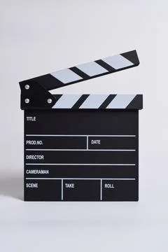 Clapper board isolated on white background Stock Photos