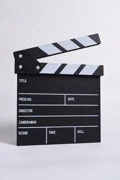 Clapper board isolated on white background Stock Photos