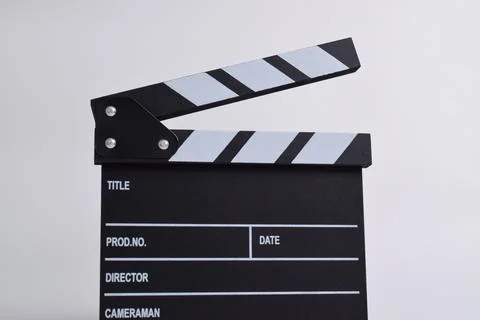 Clapper board isolated on white background Stock Photos