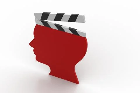 Clapper board with a male head Free Stock Illustration