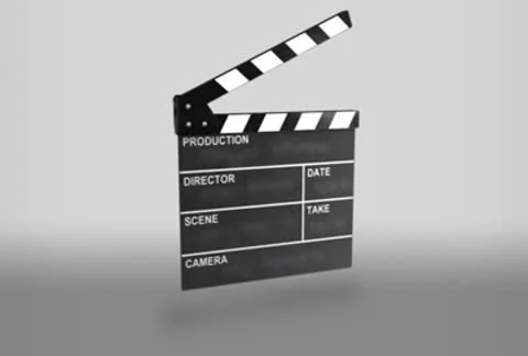 Clapper board ntsc Video stock 8993319