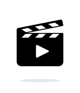 Clapper board open icon on white background. Stock-Illustration