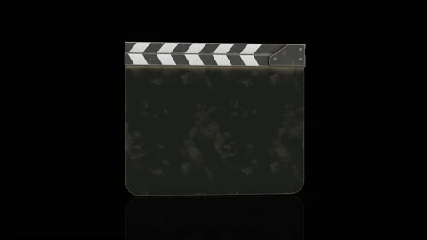 Clapper board turns on itself animation Video stock 239380705