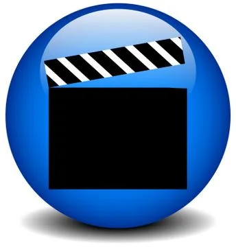 Clapper board vector icon Stock Illustration