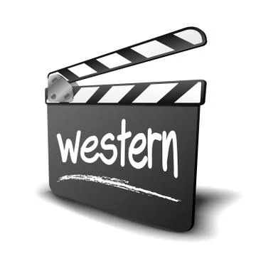 Clapper board western Stock Illustration