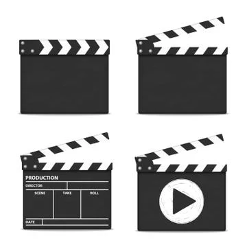 Clapper Boards Stock Illustration