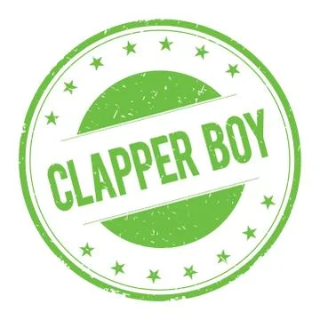 CLAPPER-BOY stamp sign Stock Illustration