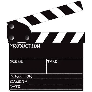 Clapper Chalk Board Illustrazione stock