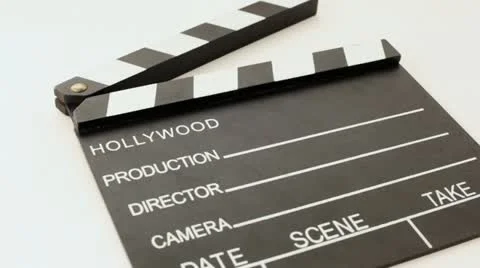 Clapper for cinema with inscriptions Video stock 10808809