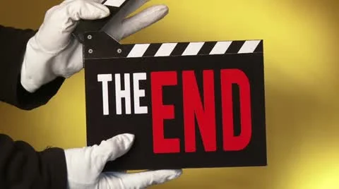 Clapper, The End, 3 clips Stock Footage 12375528