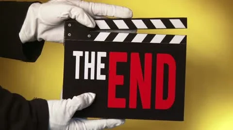 Clapper, The End Stock Footage 12368476