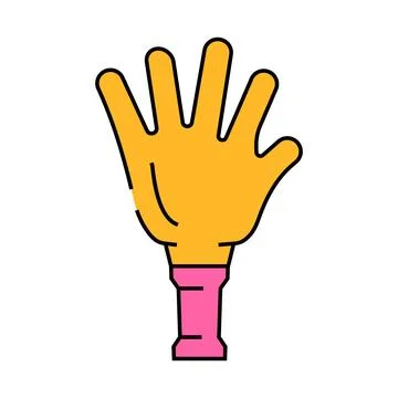 Clapper fan accessory icon color illustration Stock Illustration