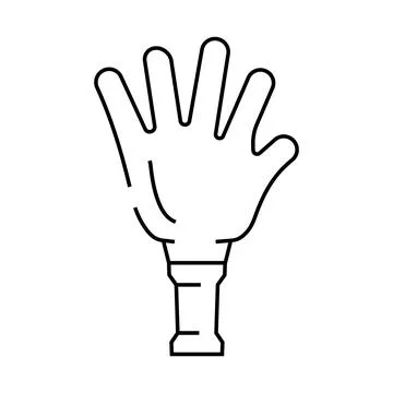 Clapper fan accessory line icon vector illustration Stock Illustration