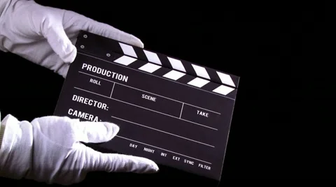 Clapperboard, 2 clips sequence Video stock 10810564