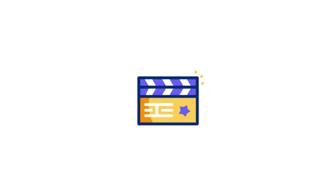 Clapperboard Animated Icon Stock Footage 320232315