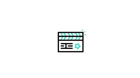 Clapperboard Animated Icon Stock Footage 320341069