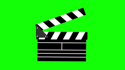 Clapperboard animation on green screen Video stock 309288099