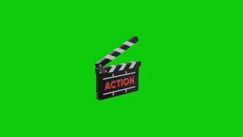 Clapperboard animation on green screen Видео 332338449