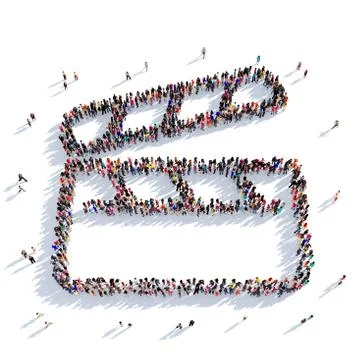 Clapperboard cinema people 3D rendering イラスト素材