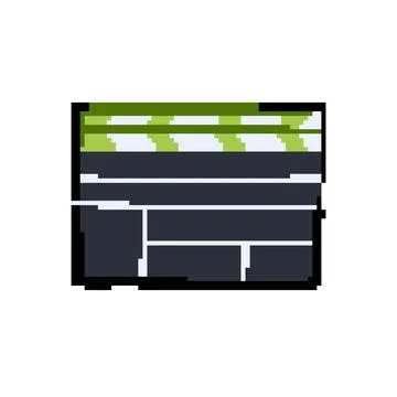 Clapperboard clapperboard pixel art vector illustration Illustrazione stock