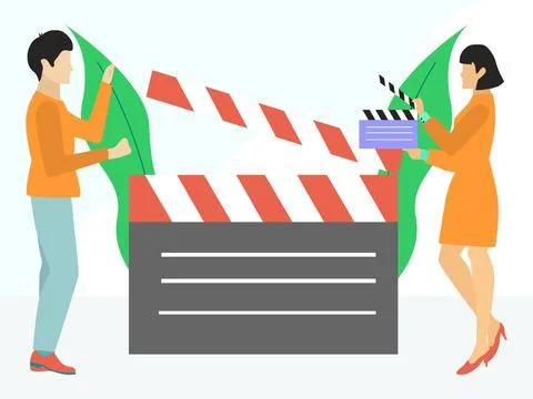 Clapperboard Concept Illustration Stock Illustration