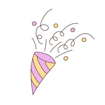 Clapperboard confetti in doodle style. Stock Illustration