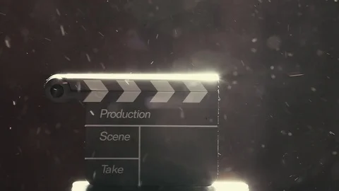 Clapperboard dust background hd footage Stock Footage 103092773