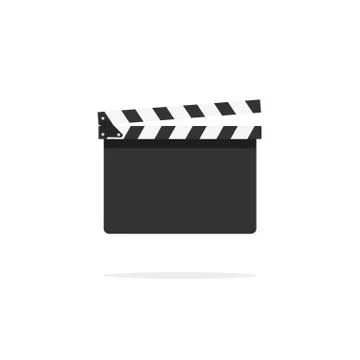 Clapperboard empty template vector icon isolated on white background Stock Illustration