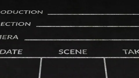 Clapperboard on green screen. Animation 4K Stock Footage 94872119