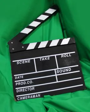 Clapperboard Green Screen Stock Photos