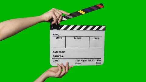 Clapperboard in Hands Stock Footage 126552958