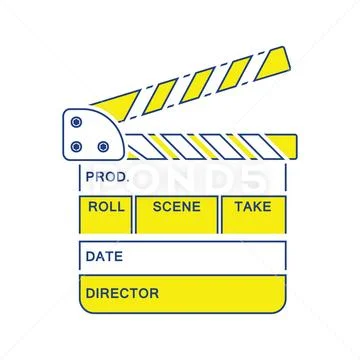 Clapperboard icon Stock Illustration