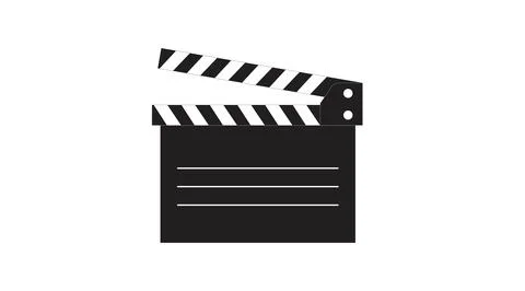 Clapperboard Icon. Illustrazione stock