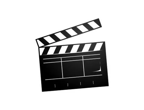 Clapperboard illustration Stock Illustration