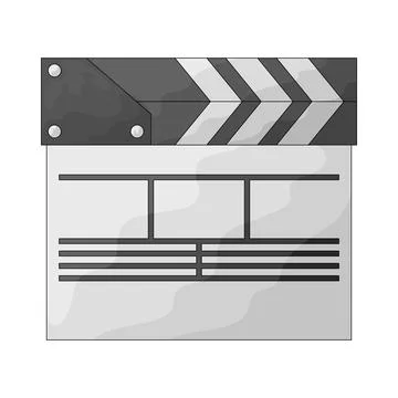 Clapperboard illustration Stock Illustration
