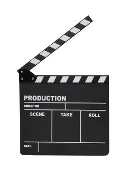 Clapperboard isolated Stock Photos
