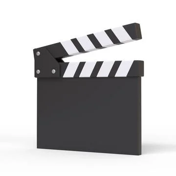 Clapperboard isolated on white background. Minimalist creative concept イラスト素材